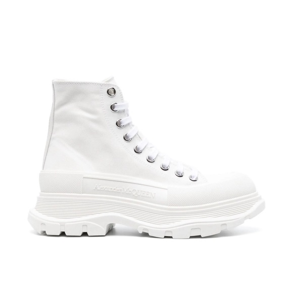 Alexander McQueen Tread Slick Boots - White Platform Sneakers - Picture 1 of 8